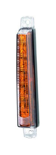 HELLA Blinkleuchte, LED, 12V, Anbau/geschraubt, ECE, Lichtscheibenfarbe: glasklar, Stecker: offene Kabelenden, vorne, 2BA 012 846-037