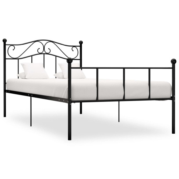 vidaXL Bettgestell Schwarz Metall 90×200 cm, 284523, 8719883893679