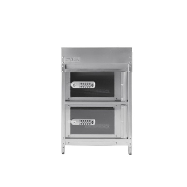 STEIN HGS Edelstahlschrank, opt. für Außen, 1 bis 8 Fächer, Innenbereich mit transp. Türen, 2 Stück, Wandmontage, 84511.0002