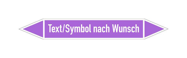 Schilder Klar Rohrleitungskennzeichen Laugen-Text nach Wunsch, 187x26 mm Folie selbstklebend, 31000/61