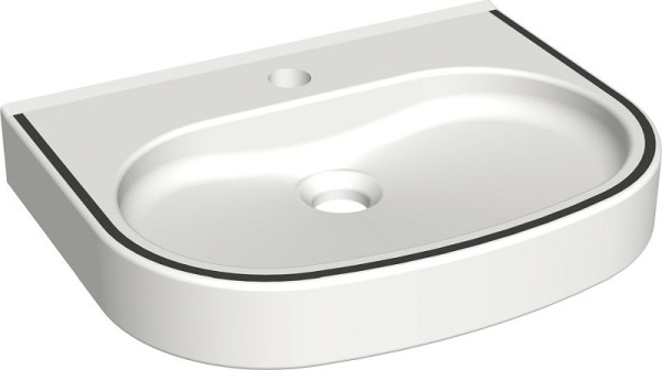 KWC Einzelwaschtisch, VARIUS, Miranit, 450x120x350 mm, barrierefrei, Farbstreifen, 2030020962