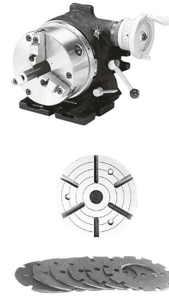 MACK Teilapparat mit Kurbel horizontal/vertikal mit Drehfutter Ø 200 mm, ZE-TAK-200