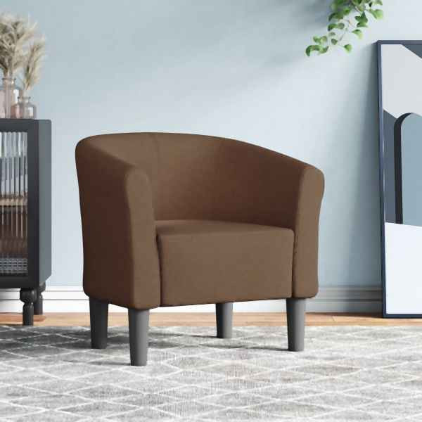 vidaXL Clubsessel Braun Stoff, Füllung: Schaumstoff, 356428