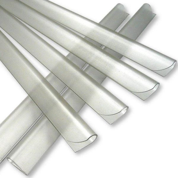 NOOR Klemmschienen für Sichtschutzstreifen Farbe transparent, VE: 25 Stück, 155KLEMMCLEAR