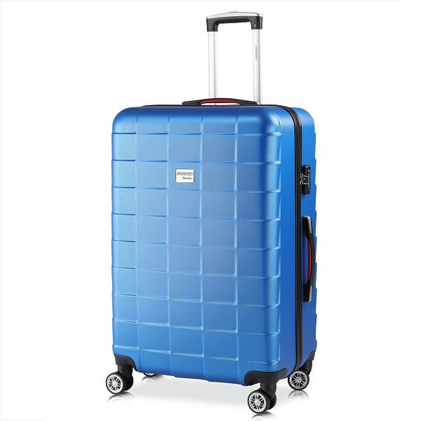 monzana Hartschalenkoffer XL Rollen 360º Reisekoffer 105L Blau ABS, 107199