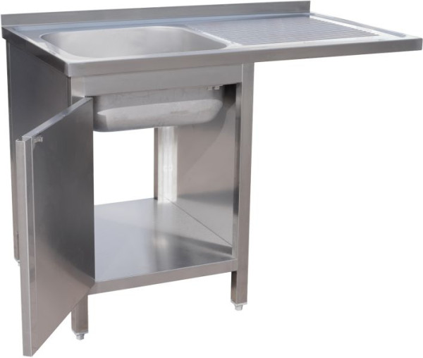 A&S Polarny Spülzentrum 1200 x 600 x 850 mm 1 Becken links, 600 mm Tiefe, SPSCHZ1261BL