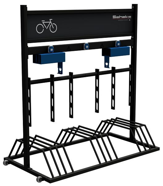 Schake Fahrradständer mit Werbeschild+ E-Bike Ladestation, 420_80BE