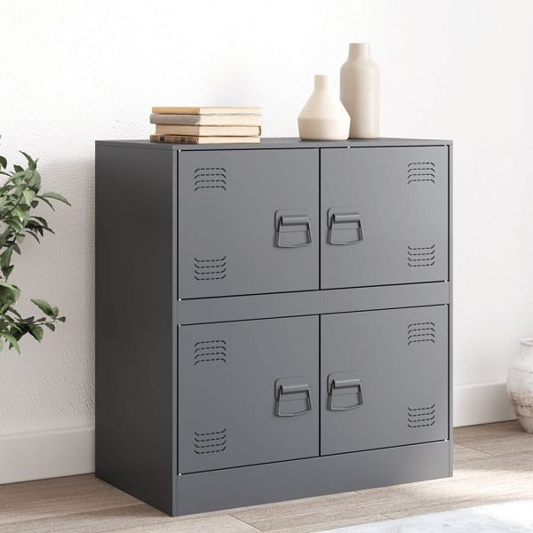 vidaXL Sideboard Anthrazit 67x39x73 cm Stahl, Material: Kaltgewalzter Stahl, 841651
