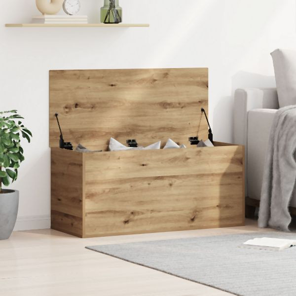 vidaXL Aufbewahrungsbox mit Deckel Artisan Eiche 100x42x46 cm Ingenieure Holz, 862292