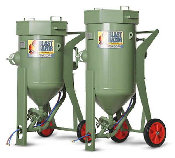 Contracor Sandstrahlgerät für mineralische Strahlmittel, 200-Liter, mit Fernbedienung, Handhebel DMH, 10400201