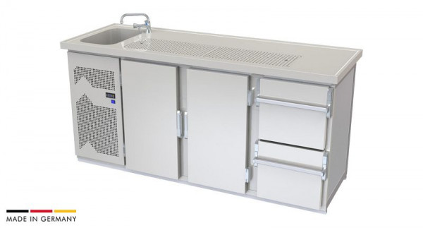 hefa Theke Brillant 20/1L-TTZ, Abmaße: 950 x 2.000 x 650/700 mm, Brillant 20/1L-TTZ