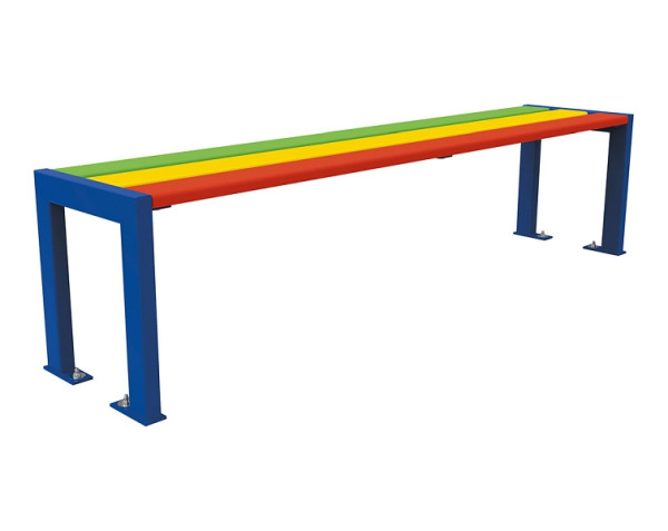 Procity Sitzbank Silaos® Ohne Rückenlehne, Grundschul Version, Mehrfarbig, RAL rot 3020, gelb 1023, grün 6018, blau 5014/RAL 5014, 299017