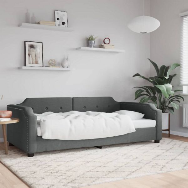 vidaXL Tagesbett Dunkelgrau 100x200 cm Stoff, 2-in-1, 354211