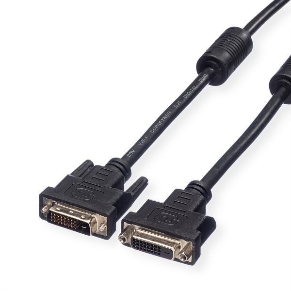 VALUE Verlängerungskabel DVI, DVI ST-BU, (24+1) dual link, 1 m, 11.99.5562