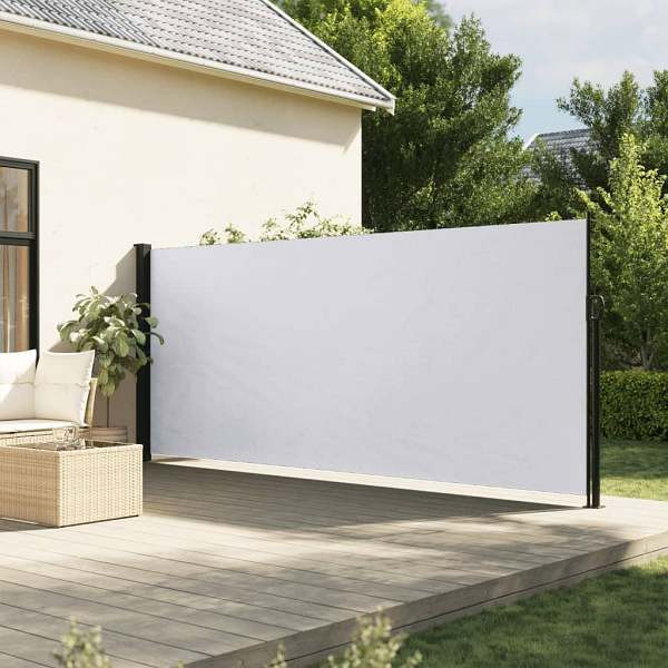 vidaXL Seitenmarkise Ausziehbar Weiß 160x300 cm, 4004316