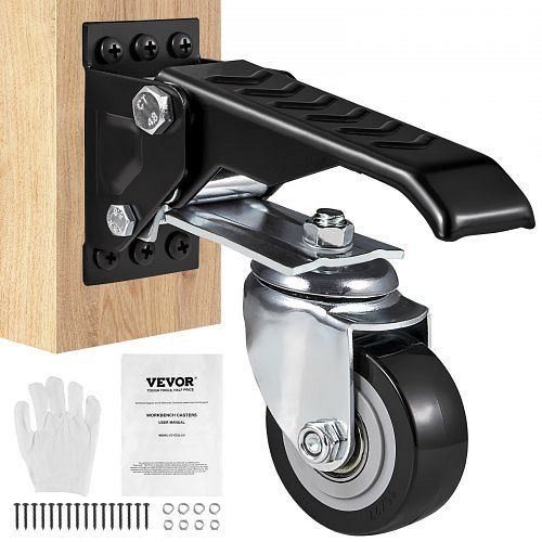 VEVOR 4er-Set Lenkrollen Werkbank max. 74,8kg Tragfähigkeit, GZTJLJAZ110LBWIEOV0