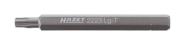 Hazet Bit, Sechskant massiv 6,3 (1/4 Zoll), Innen TORX® Profil, T25, Lange Ausführung, Schlüsselweite: T25, 2223LG-T25