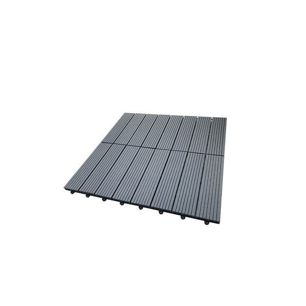 HOME DELUXE WPC Holzfliesen BAVARO Anthrazit 11 x 1 m², 7407