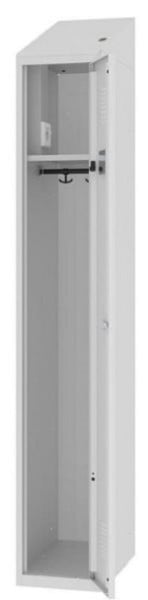 Eurobox Umkleidespind Strom, 1 Abteil, mit Steckdose, 300 mm, ohne Füße, 1000-030101
