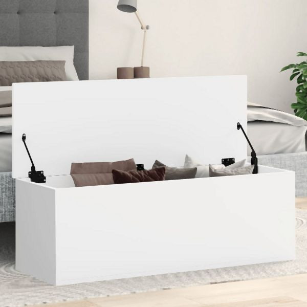 vidaXL Truhe Weiß 102x35x35 cm Holzwerkstoff, Aufbewahrungslösung, 840688