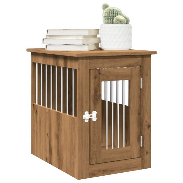 vidaXL Hundekäfig im Möbelstil Artisan-Eiche 45x62x59 cm Holzwerkstoff, 857637