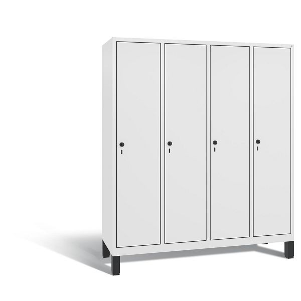 C+P Spind Evolo, 4 Abteile, H1850xB1590xT500 mm, Weiß/MDF Weiß, 48010-42 S10446