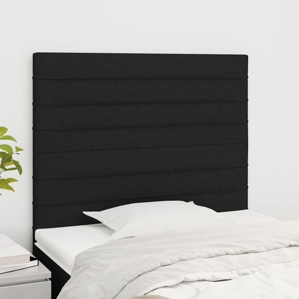 vidaXL Kopfteile 2 Stück Schwarz 100x5x78/88 cm Stoff, 3116464