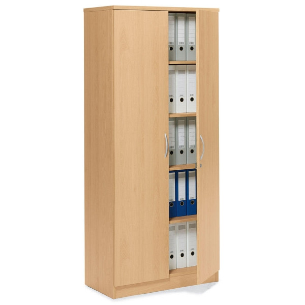 Deskin Flügeltürenschrank MULTI M, Buchedekor, B 800 x H 1835 x T 420 mm, 258964