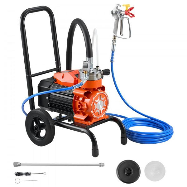 VEVOR Membran-Airless-Farbspritzgerät 900 W, rollbar, 15,17 MPa, 10 m Schlauch, Reinigungsnadel und Bürste, für DIY-Arbeiten, GMSGYWQPTJ90KODO1001V2