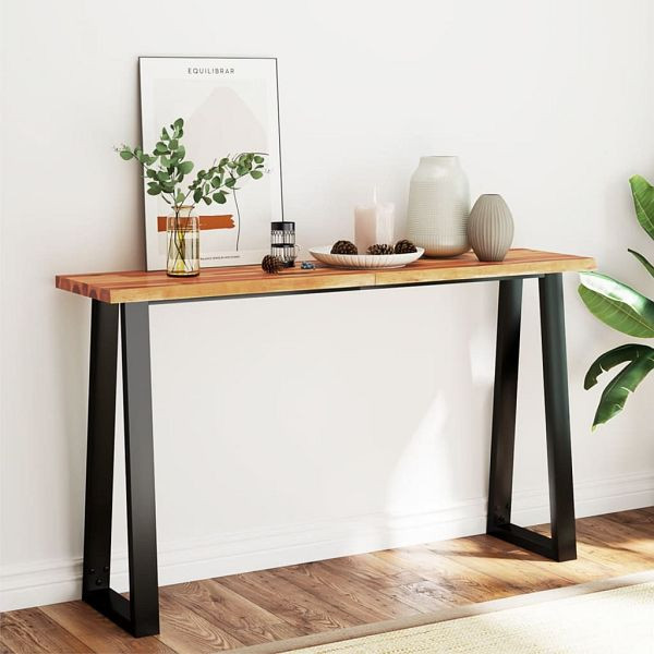 vidaXL Konsolentisch Baumkante 140x40x80 cm Massivholz Akazie, 353297