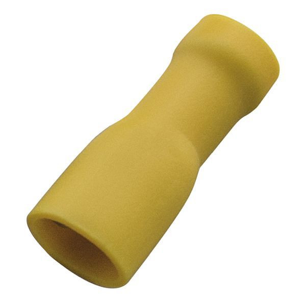 Haupa Flachsteckhülse gelb PVC-vollisoliert 4,0-6,0 mm²/6,3x0,8, VE: 100 Stück, 260418