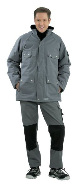Planam Canvas 320 Winterparka, grau/schwarz, Größe L, 2193052