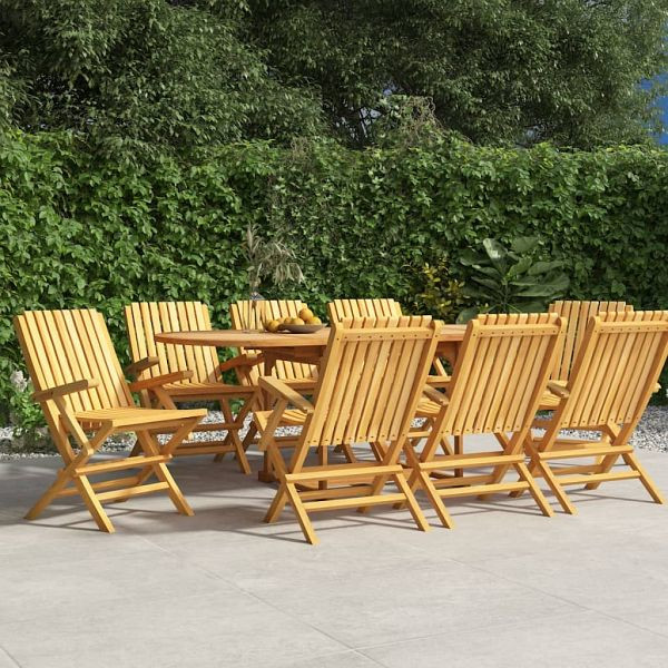 vidaXL Gartenstühle 8 Stück Klappbar 61x67x90 cm Massivholz Teak, 3155057