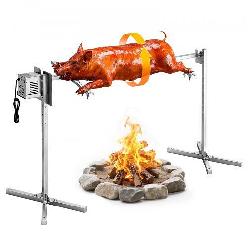 VEVOR Spanferkelgrill Lammgrill 1321 mm Rotisserie 220-240 V, 8-stufig, 40 kg Tragkraft, 38 W Motor für Partys, KZSNXDXZKJ521IA33001V2