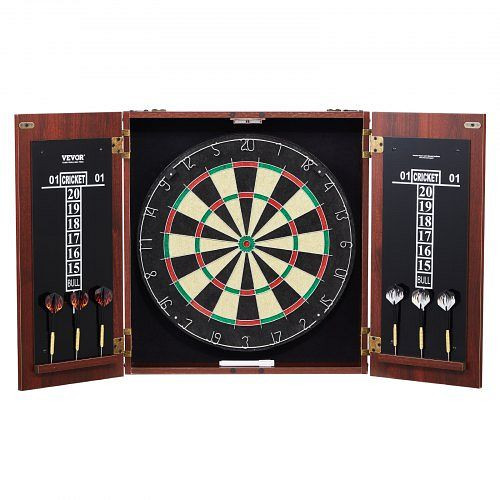 VEVOR Dartboard-Schrankset, offizielle Größe 45 x 3,8 cm, mit Stahlspitzen und Zubehör, für Cricket-Spiele, MJTZZXBSKJK08JZLXV0