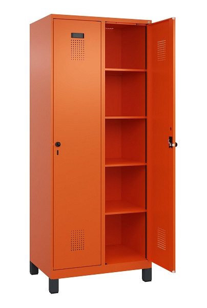 C+P Wäsche-Spind Evolo PLUS, mit Füßen, 2 Abteile, 1950x800x500mm, 2004/2004, Verschluss Drehriegel, Ablageböden 8, 049010-22B S10023