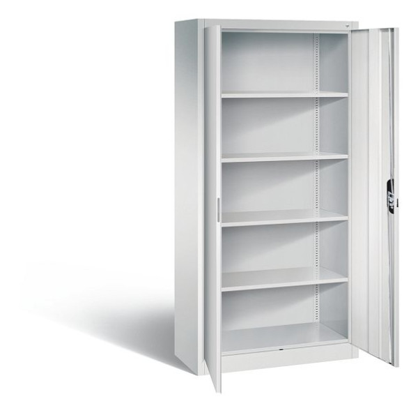 C+P Büroschrank Acurado, H1950xB930xT400mm, Farbe: Lichtgrau, Muldengriff, 5 OH, 9260-000 S11310