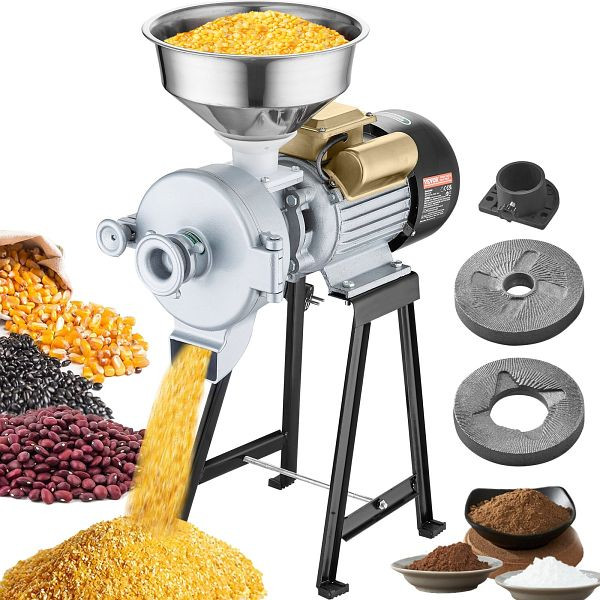 VEVOR Elektrische Getreidemühle 3000W Maschine Maismühle 50g/h Gewürzemüh, DDMPSGWYMJLJOM53QV2