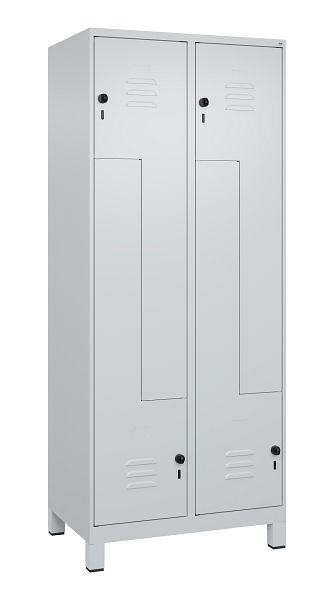 C+P Z-Spind Classic PLUS, C Z-Spind, Classic PLUS, Füße, 4 Abteile, 1950x800x500mm, 7035/7035, Drehriegel, 080013-224 S10009