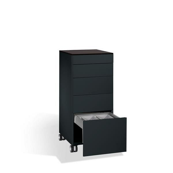 C+P Catering-Caddy Asisto, H1157xB500xT600mm, Farbe: Schwarzgrau, Griffleiste, 54780-150 S10014