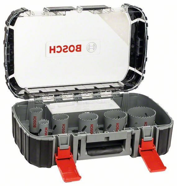 Bosch 6-teiliges HSS Bi-Metall-Lochsägen-Set für Elektriker, 22–64 mm, 2608580885