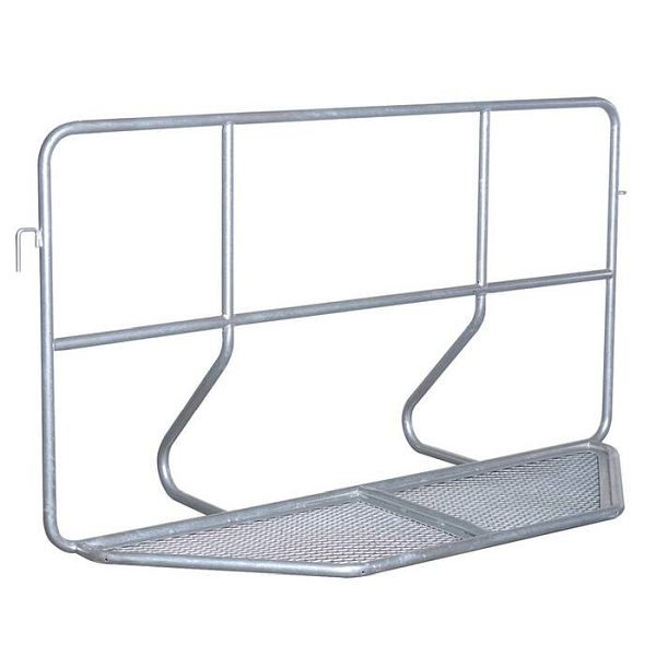 Stein HGS Absperrgitter -Police L- aus Stahl, Länge 2100 mm, mit Auftrittplatte, starre Ausführung, 419.013