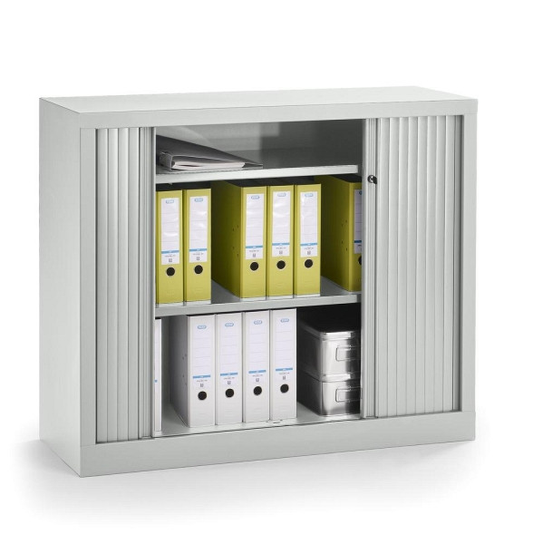 Deskin Rollladenschrank, Lichtgrau, 1000 x 430 x 1000 mm, 331001