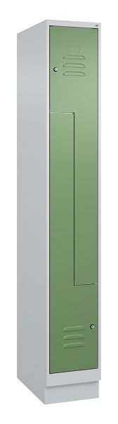 C+P Z-Spind Classic PLUS, C Z-Spind, Classic PLUS, Sockel, 2 Abteile, 1950x300x500mm, 7035/6011, Zylinderschlösser, 080023-102 S10021