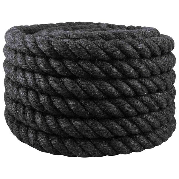 vidaXL Juteseil 50 Schwarz 100% Tossa Jute, 42011643