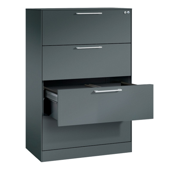 C+P Hängeregistraturschrank Asisto, H1310xB800xT435mm, 7016/7016, 146023-412 S10200