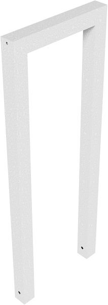 Schake Anlehnbügel aus Stahlrohr Rechteckrohr 60 x 60 mm, ohne Querholm, Gesamtbreite: 450 mm, feuerverzinkt, 454_045