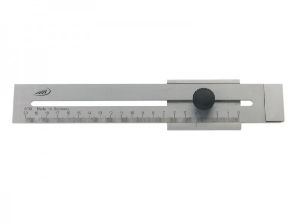 HELIOS PREISSER Streichmaß, flach, rostfrei, Messbereich 0 - 300 mm, 321303