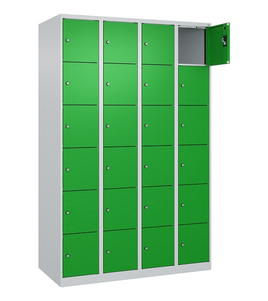 C+P Schließfachschrank Evolo PLUS, 24 Fächer, 1850x1200x500mm, 7035/6037, 049000-406 S10011