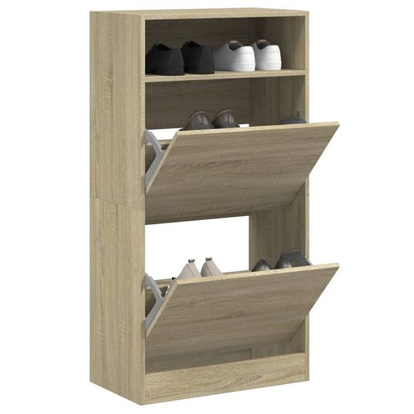 vidaXL Schuhschrank Sonoma-Eiche 60x34x116 cm Holzwerkstoff, 840017